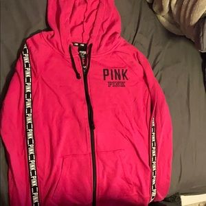 Xs pink zip up hoodie